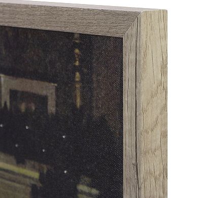 19" Lighted Norman Rockwell 'Is He Coming?' Christmas Wall Art