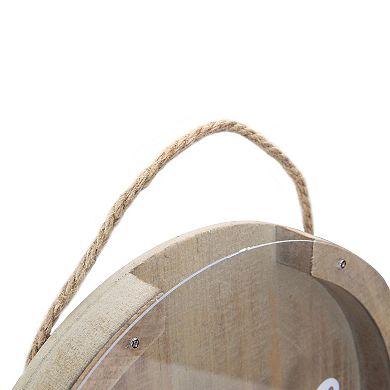 12” Round Wine Time Cork Collector Wooden Hanging Wall Decoration