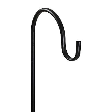 36” Black Metal Shepard’s Hook Outdoor Garden Stake