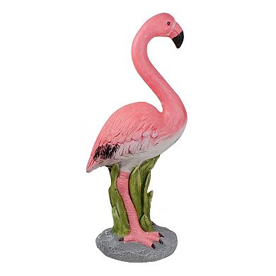 25.5" Pink Standing Flamingo Outdoor Garden Statue