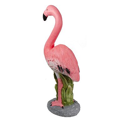 25.5" Pink Standing Flamingo Outdoor Garden Statue