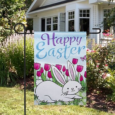 Happy Easter Bunny Outdoor Garden Flag 12.5" x 18"