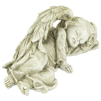 9.75" Heavenly Sleeping Cherub Angel Outdoor Garden Statue