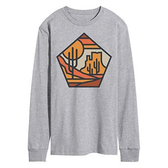 Men's Cactus Line Art Graphic Tee