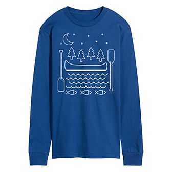 Men's Canoe Line Art Graphic Tee