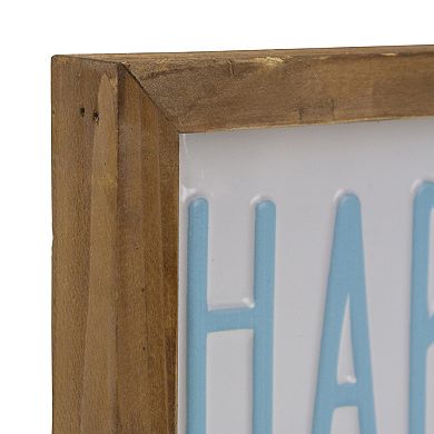 26" Wooden Framed "Happy Easter Y'all" Sign Spring Wall Decor