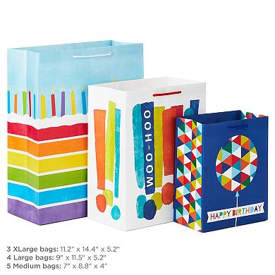 Hallmark Gift Bags in Assorted Sizes 12-pk.