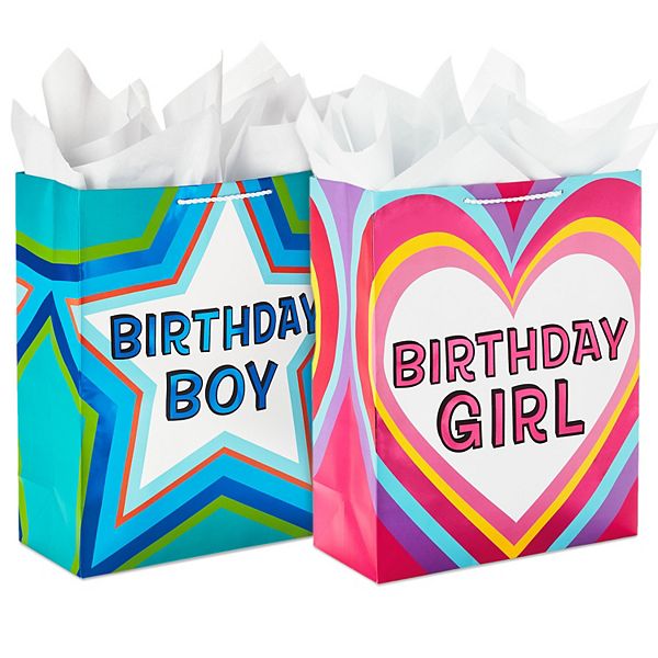 Hallmark Wrap 13 Large Gift Bag with Tissue Paper and Birthday