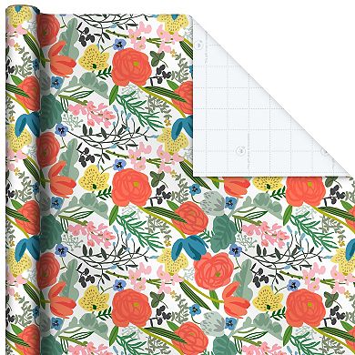 Hallmark Recycled Wrapping Paper with Cutlines on Reverse 3-Rolls