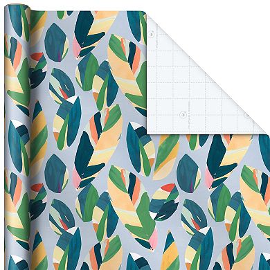 Hallmark Recycled Wrapping Paper with Cutlines on Reverse 3-Rolls