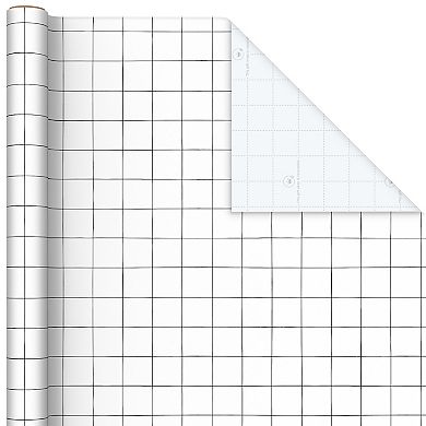 Hallmark Recyclable Kraft Wrapping Paper with Cutlines on Reverse 3-Rolls