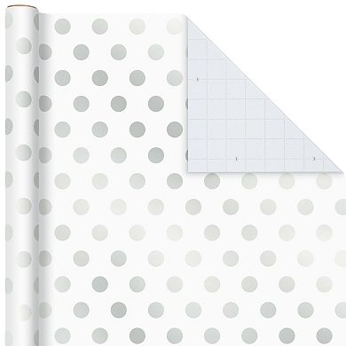 Hallmark Silver Wrapping Paper with Cut Lines on Reverse 3-pk.