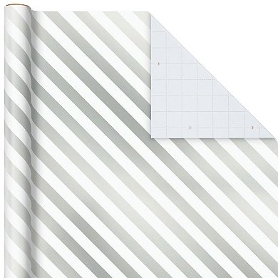 Hallmark Silver Wrapping Paper with Cut Lines on Reverse 3-pk.