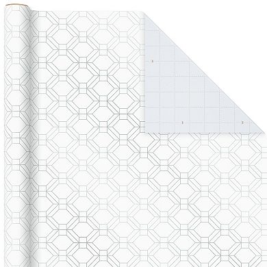 Hallmark Silver Wrapping Paper with Cut Lines on Reverse 3-pk.