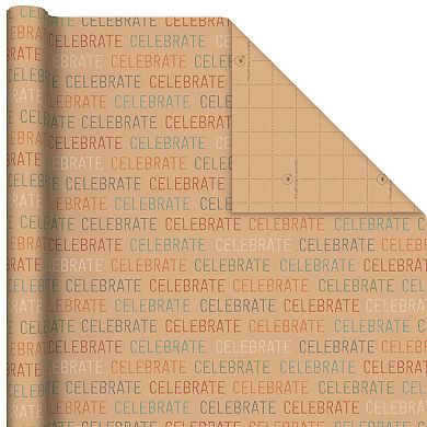 Hallmark Recyclable Wrapping Paper with Cutlines on Reverse 3-pk.