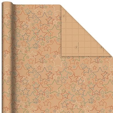 Hallmark Recyclable Wrapping Paper with Cutlines on Reverse 3-pk.