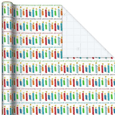 Hallmark Recycled Wrapping Paper with Cutlines on Reverse 3-pk.