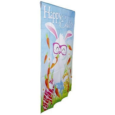 Happy Easter Bunny with Carrots Outdoor House Flag 28" x 40"