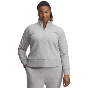 Plus Size Under Armour Rival Fleece ½ Zip Top
