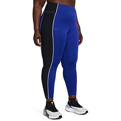 Under Armour Running Capri Leggings Side Stripe Black Navy Blue