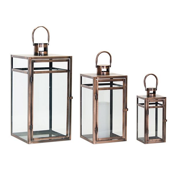 Polished Aluminum Candle Lantern 