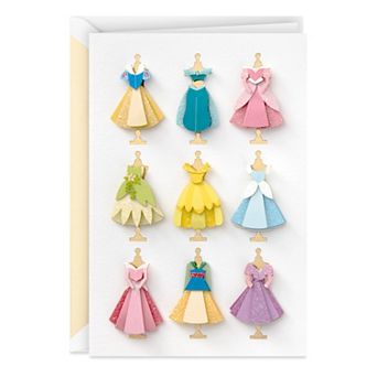 Hallmark Signature Disney Princess Dresses Blank Card