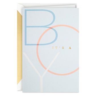 Hallmark Signature It's a Boy Baby Shower Card for Baby Boy