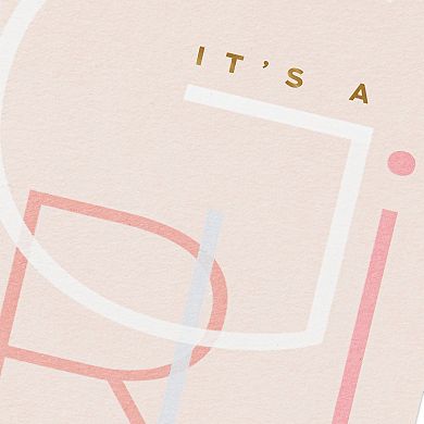 Hallmark Signature It's a Girl Baby Shower Card for Baby Girl