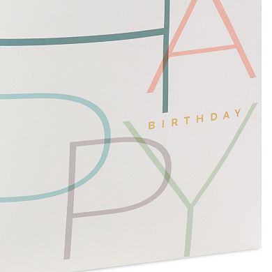 Hallmark Signature Studio Happy Birthday 10-in. Large Square Gift Bag with Tissue Paper