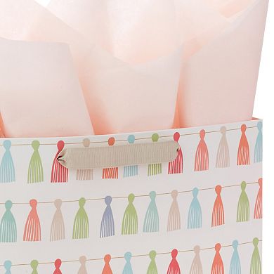 Hallmark Signature Studio Rainbow Tassels 10-in. Large Gift Bag with Tissue Paper