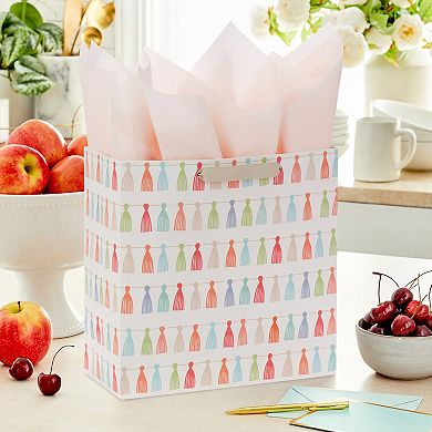 Hallmark Signature Studio Rainbow Tassels 10-in. Large Gift Bag with Tissue Paper