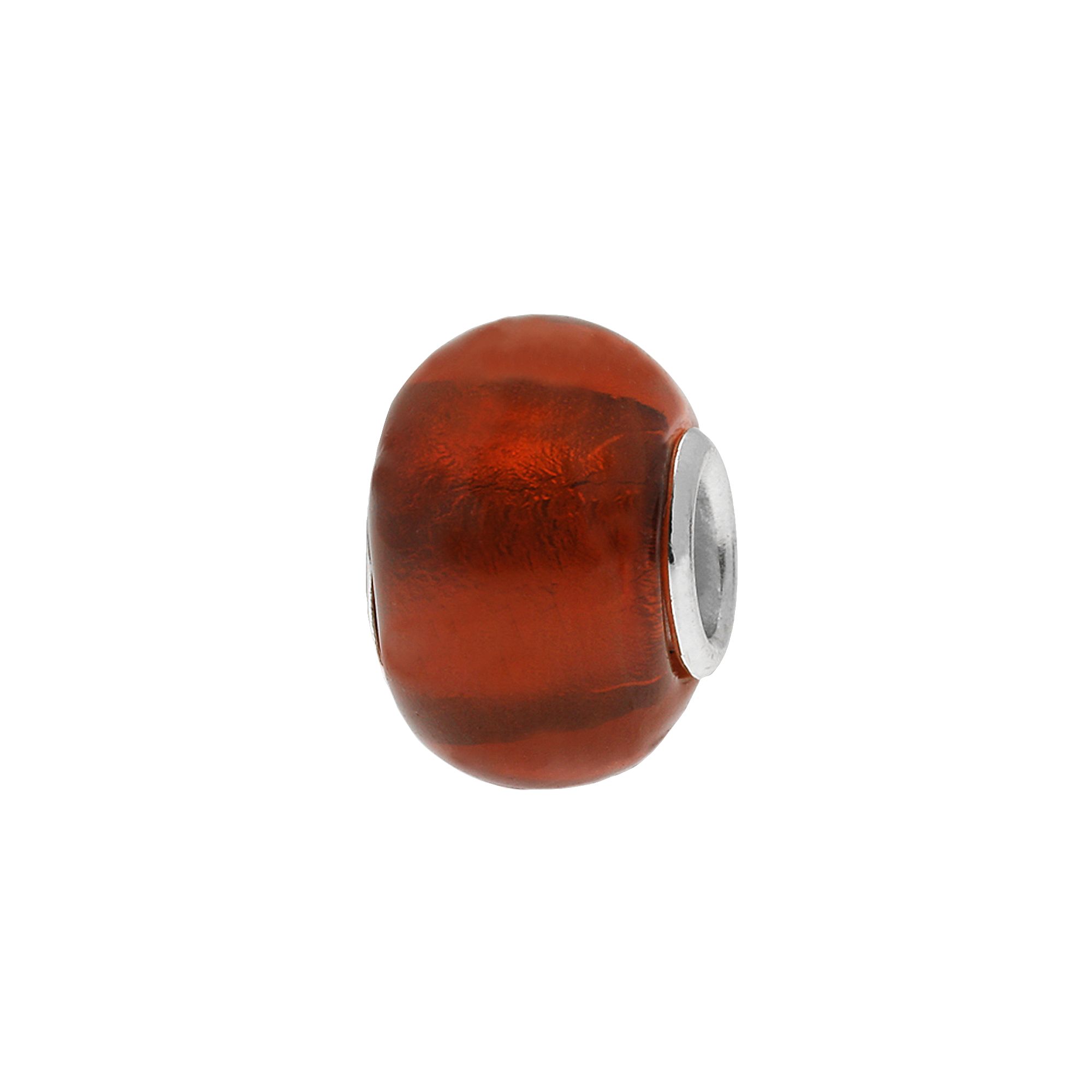 Individuality Beads Sterling Silver Foiled Glass Bead, Womens, Red