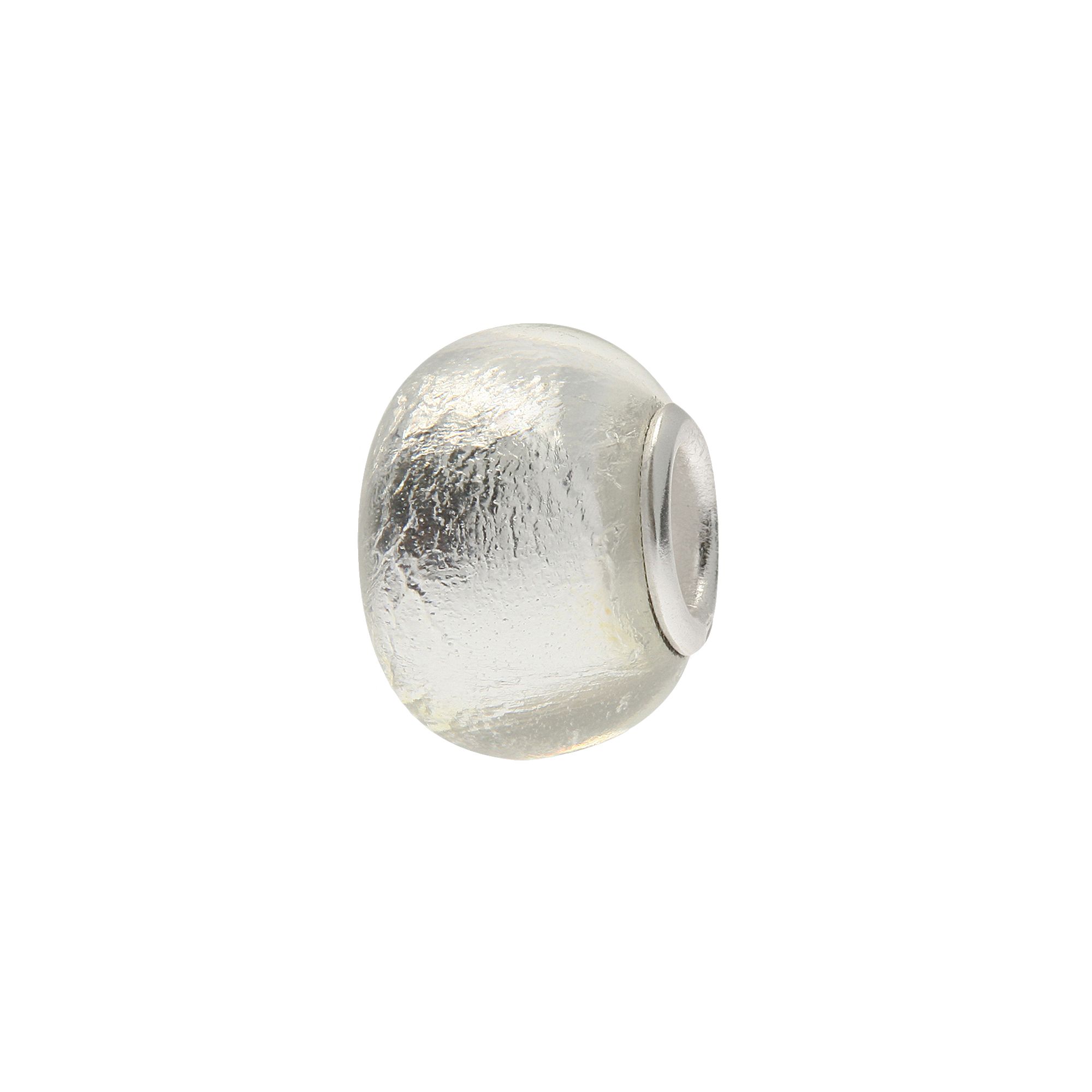 Individuality Beads Sterling Silver Foiled Glass Bead, Womens