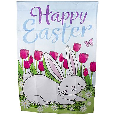 Happy Easter Bunny Outdoor House Flag 28" x 40"