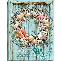 Spring Wreath Canvas Wall Art | Glow Decor 10x14