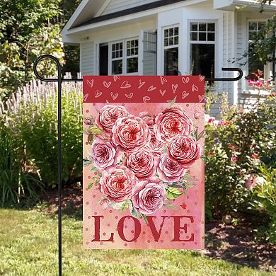 Love Rose Bouquet Outdoor Garden Flag 12.5" x 18"