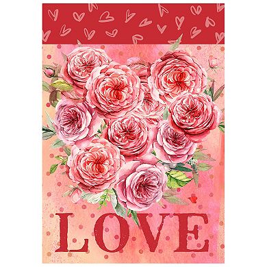 Love Rose Bouquet Outdoor Garden Flag 12.5" x 18"