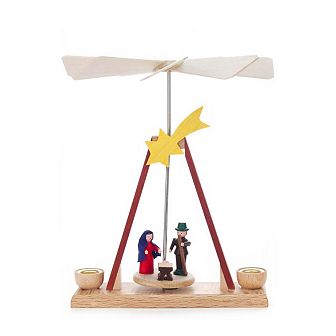 5.25" Dregeno Holy Family Nativity Spinning Candle Holder