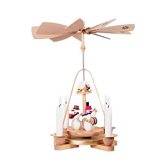 10" Christmas Snowmen Band Candle Holder Pyramid