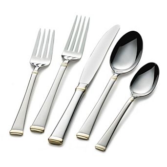 Mikasa Harmony 65 pc Gold-Accent Flatware Set