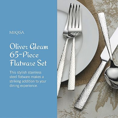 Mikasa Oliver Gleam 65-pc. Flatware Set with Serving Utensils