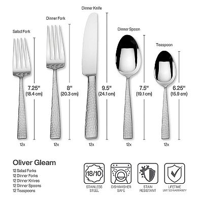 Mikasa Oliver Gleam 65-pc. Flatware Set with Serving Utensils