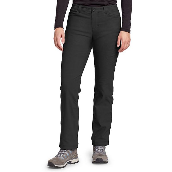 Women's Eddie Bauer Rainier Fleece Lined Pant - Black (8)