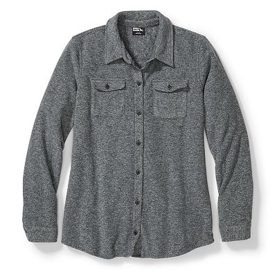 Solid Eddie Bauer Fleece Shirt Men's Faux Shearling-lined Thermal