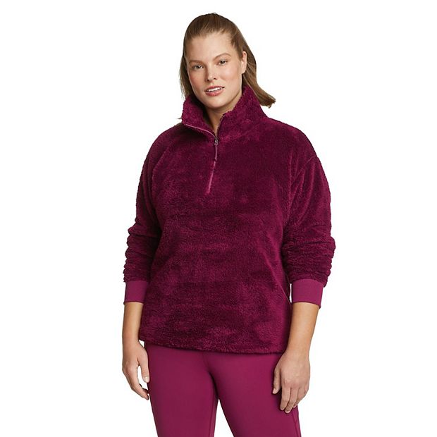 Eddie Bauer Women's Ultra Soft Fleece 1/4 Zip Long Sleeve Pullover