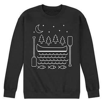 Men's Canoe Line Art Graphic Sweatshirt