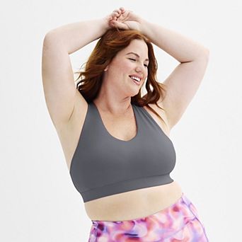 Plus Size Tek Gear® Medium Support V-Neck Sports Bra