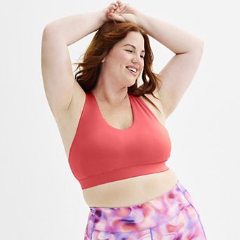 Plus Size Tek Gear® Medium Support V-Neck Sports Bra