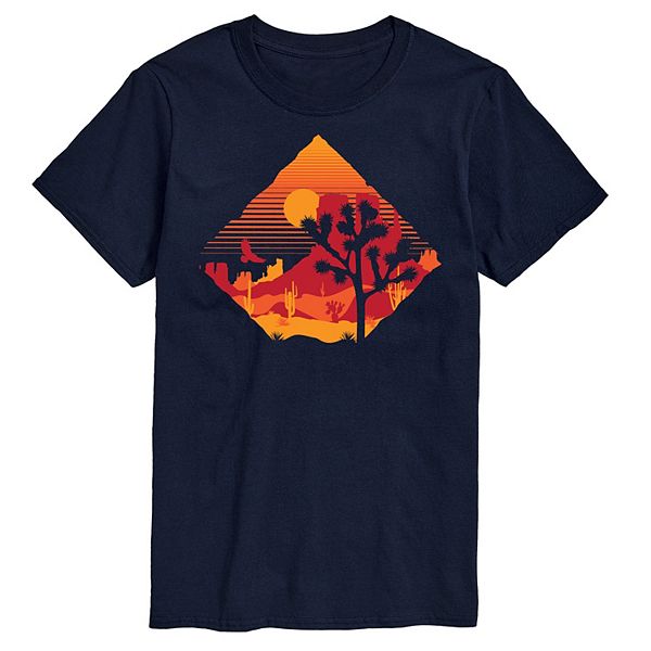 Desert Geo Blue T-Shirt for Men main image 0