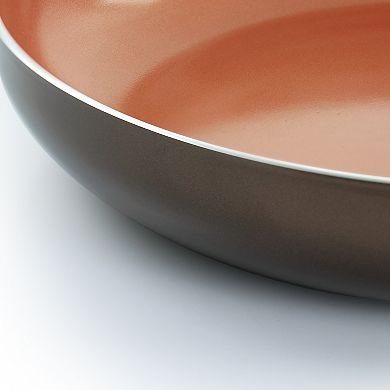 Gibson Home 12 Inch Aluminum Nonstick Frying Pan in Copper